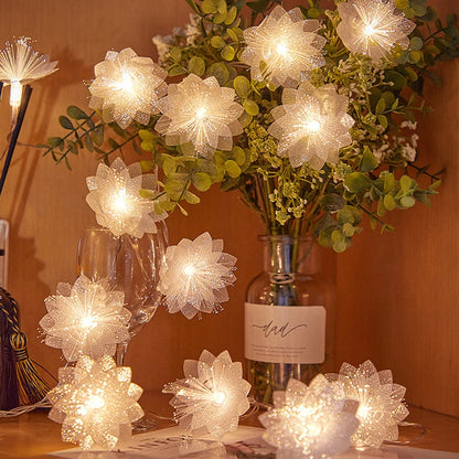 LED Fiber Optic Decor Artificial Flowers Festoon