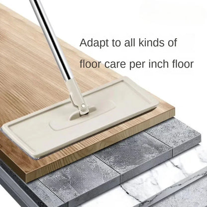 Flat Mop with Ultra-Fine Fiber Head, Rotary Mop Bucket Set and Replaceable Mop for Floor Cleaning